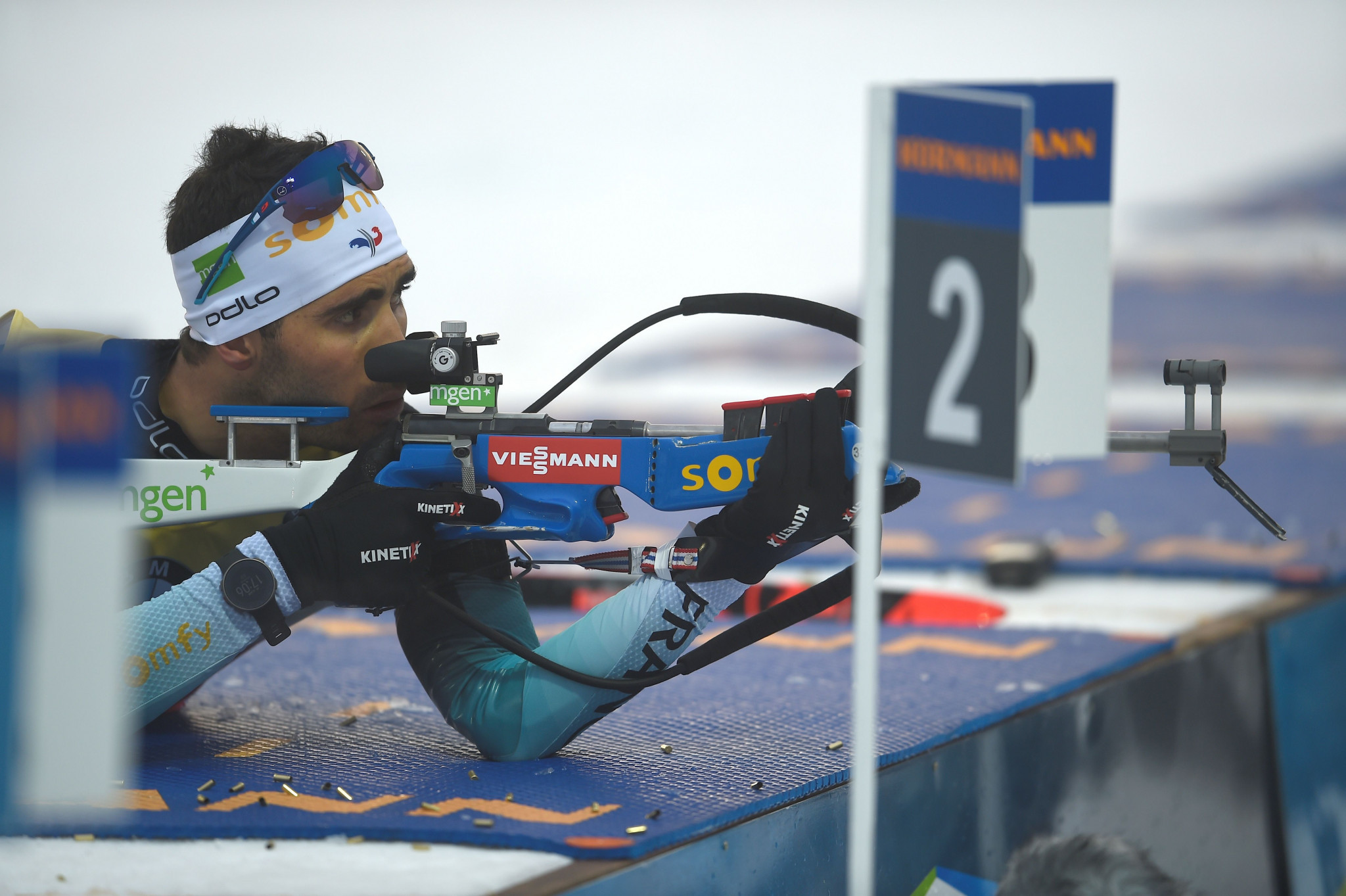 Martin Fourcade leads the overall men's Biathlon World Cup standings ©Getty Images