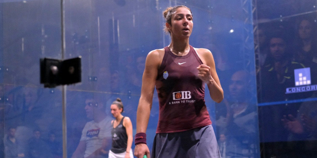 Egypt's Hania El Hammamy came from behind to knock out France's third seed Camille Serme in Cairo ©PSA