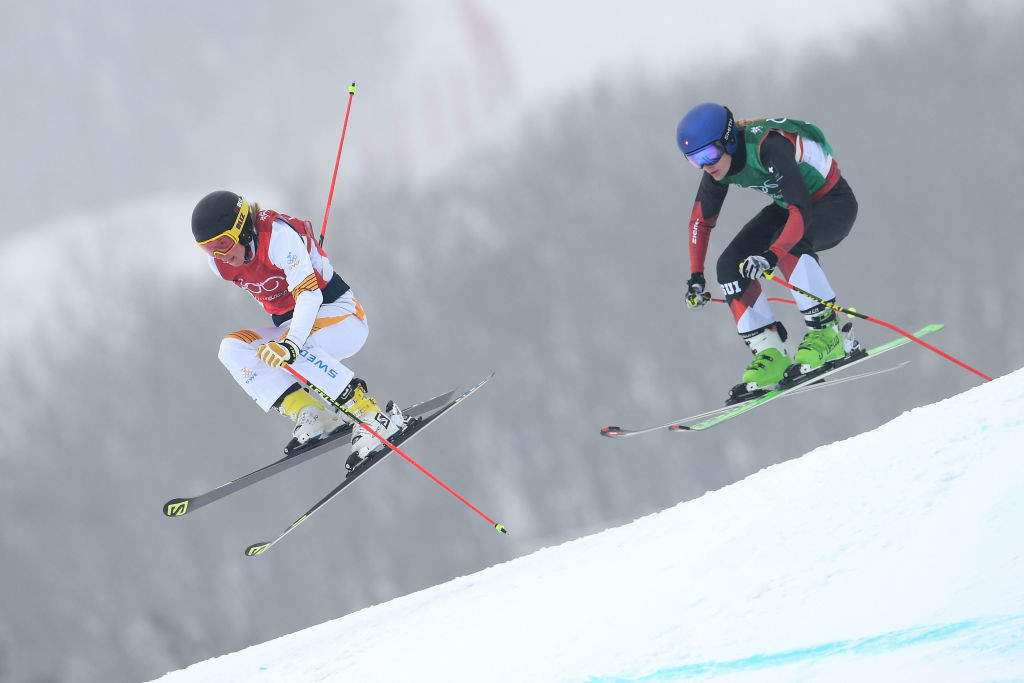 Sandra Näslund, left, has been crowned overall women's Ski Cross World Cup champion ©Getty Images