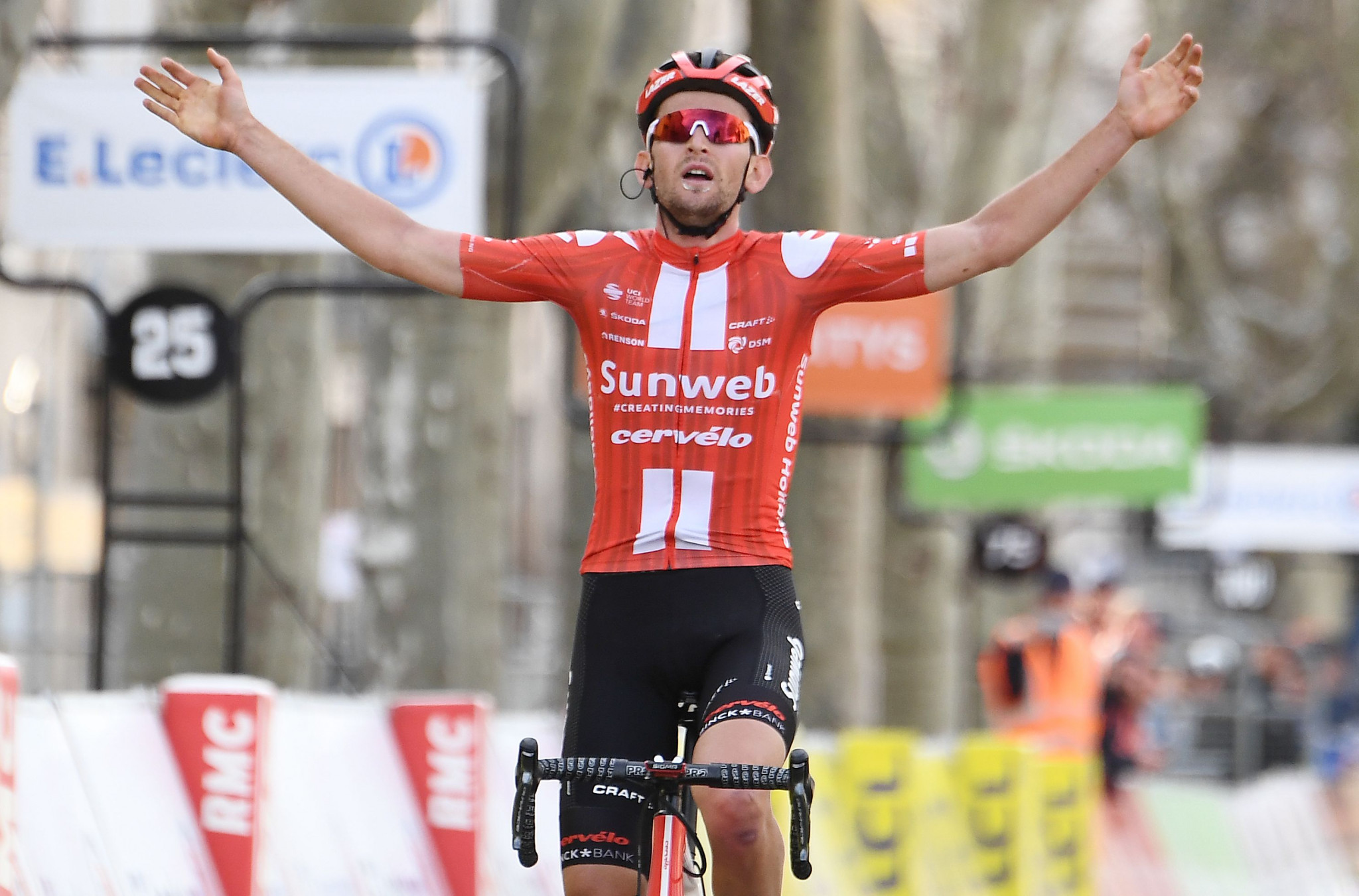 Belgium’s Tiesj Benoot triumphed on stage six of Paris-Nice ©Getty Images