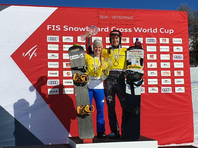 Moioli and Hämmerle clinch overall titles at FIS Snowboard Cross World Cup