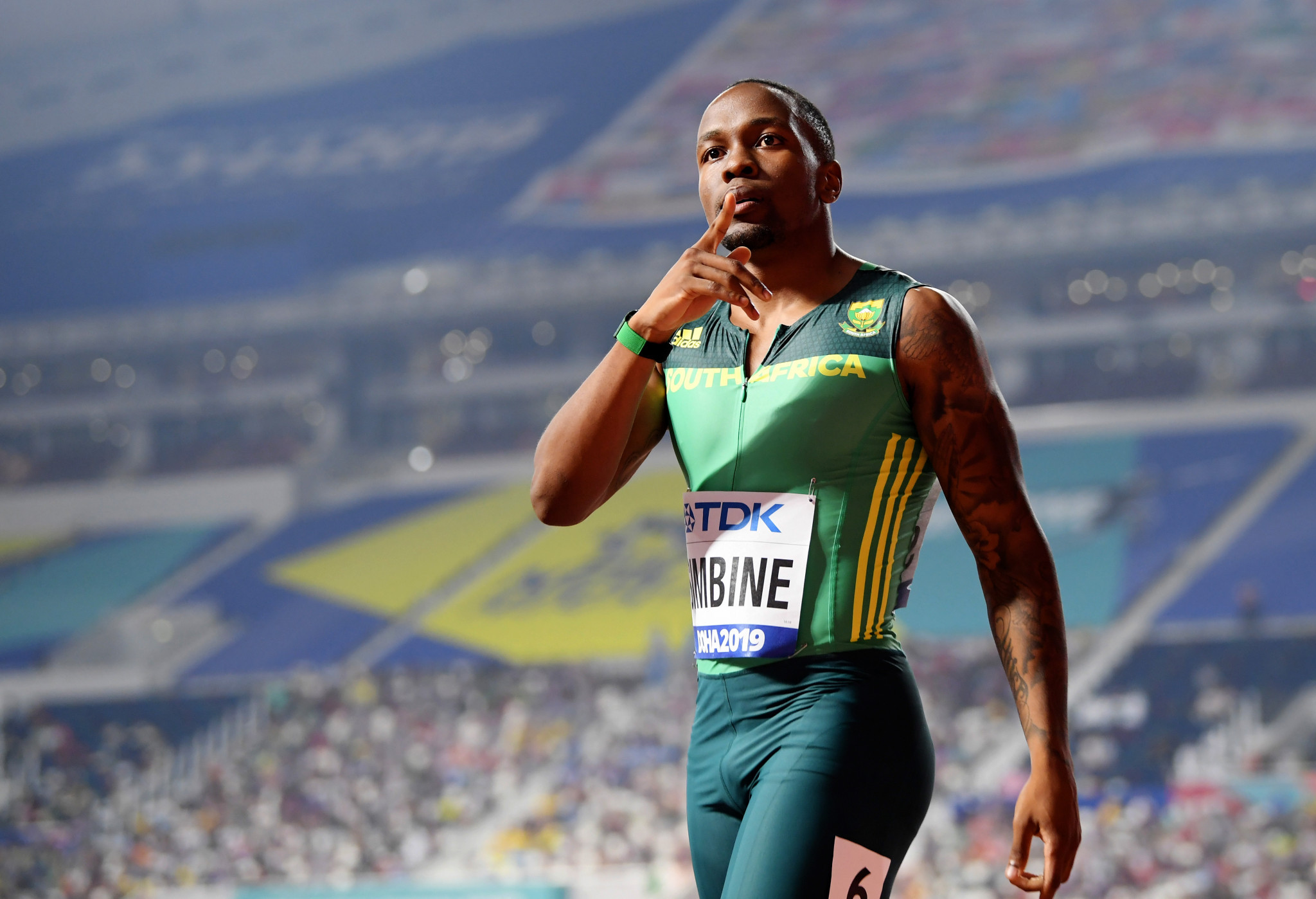South Africa's Akani Simbine clocked his second-quickest time in Pretoria ©Getty Images