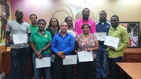 Trinidad and Tobago Olympic Committee award IOC certified diplomas to management course graduates