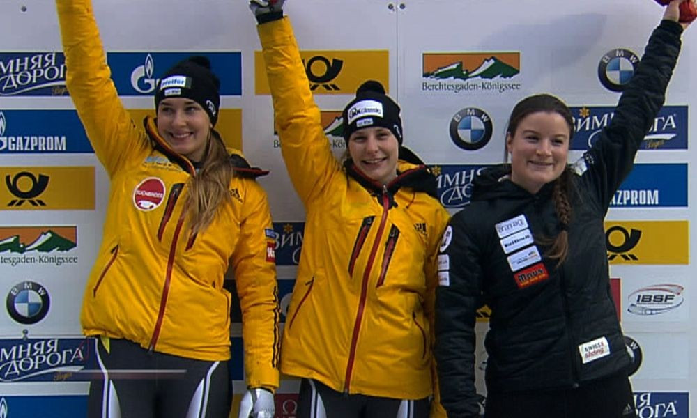 Tina Hermann of Germany continued her excellent run of early season form as she claimed a second successive women’s skeleton victory ©IBSF