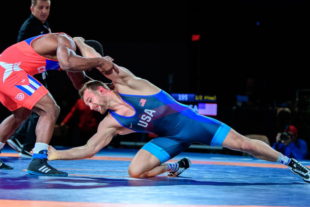 American David Taylor earned a spot while competing for the first time since May ©UWW