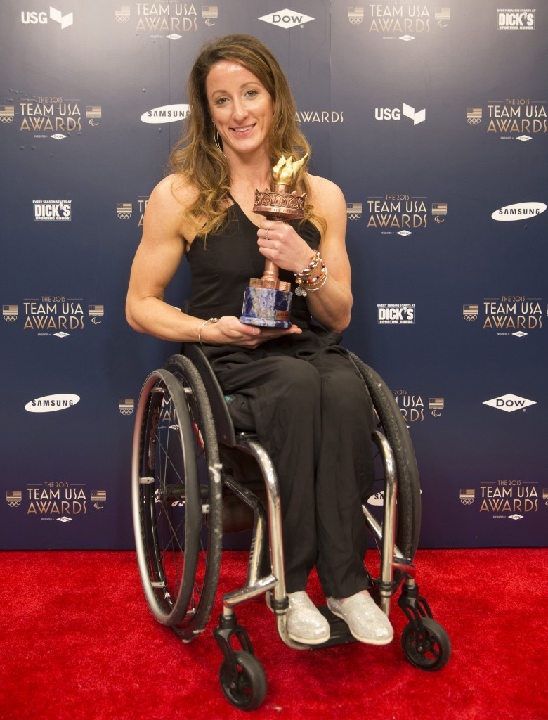 Wheelchair racer Tatyana McFadden was named Female Paralympic Athlete of the Year at the Team USA Awards ©Getty Images