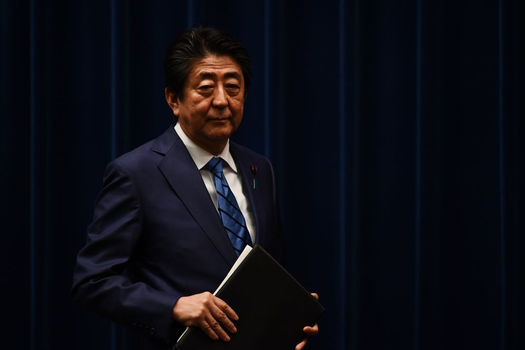 Shinzō Abe appeared less certain the Games would take place as planned following a G7 video summit ©Getty Images