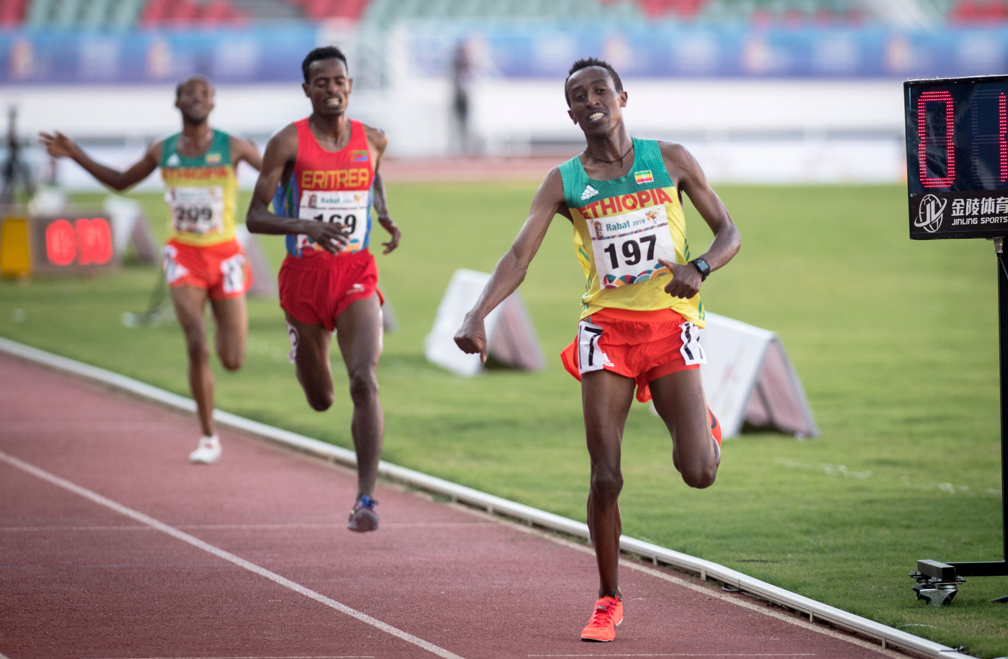 Berehanu Tsegu triumphed in the 10,000 metre competition at the 2019 African Games in Morocco ©Getty Images