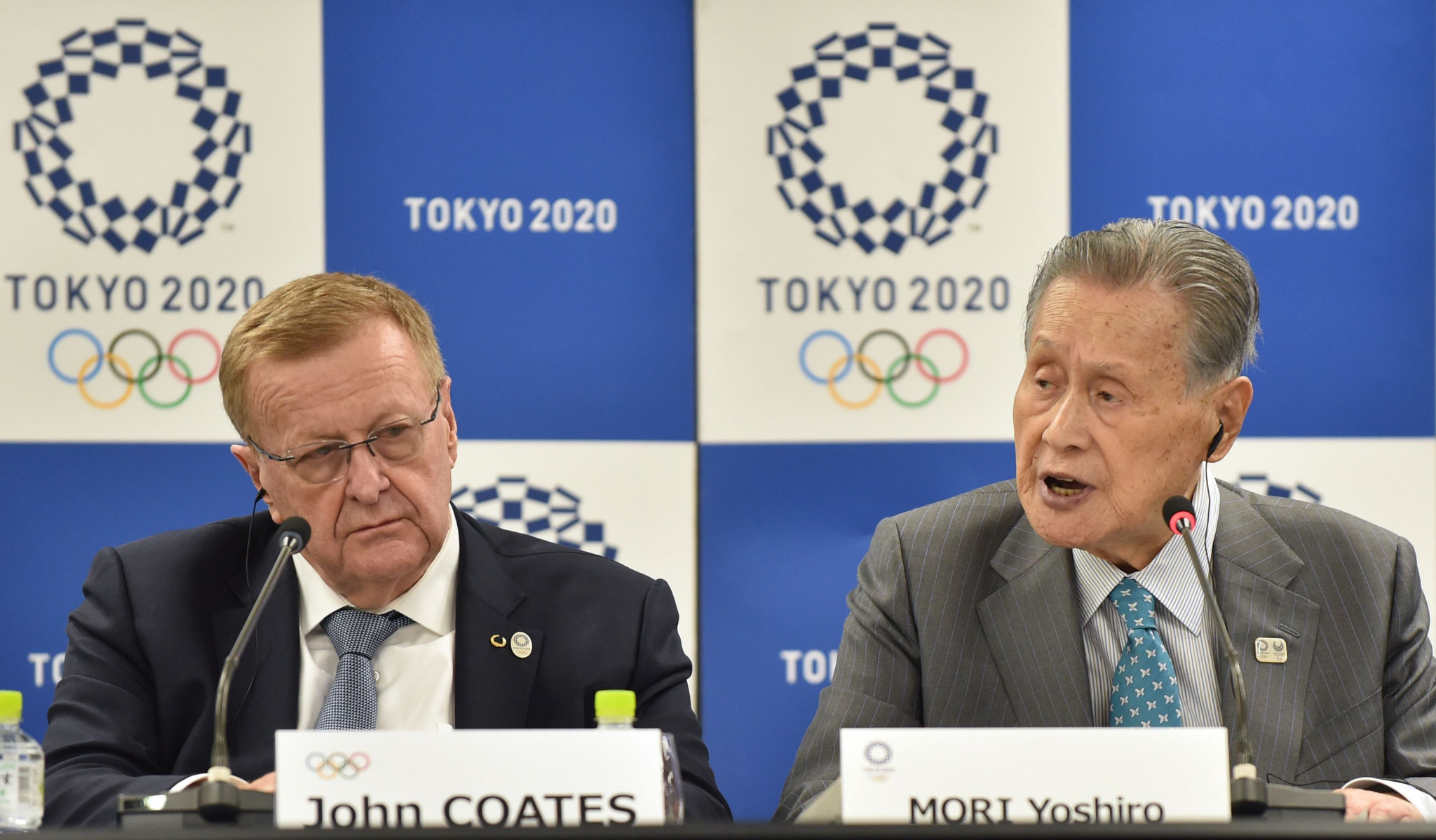 AOC President John Coates, left, has led the IOC Coordination Commission in Tokyo ©Getty Images