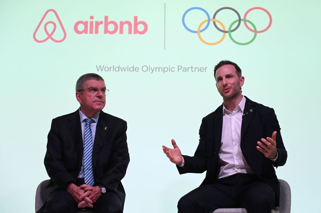 Airbnb became a TOP sponsor in November, much to the dismay of Paris 2024 ©Getty Images