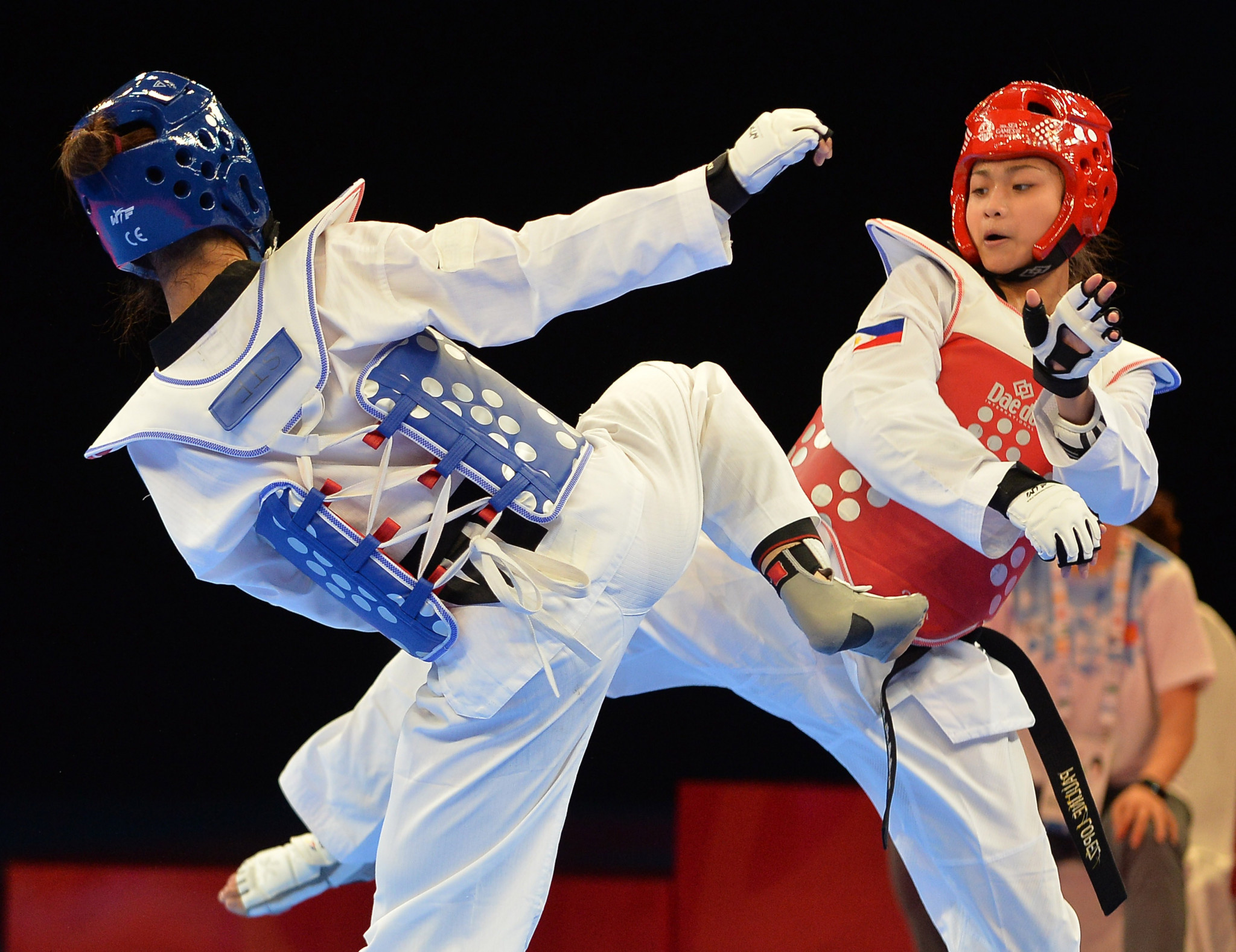 Pauline Lopez, right, is one of the country's top taekwondo athletes ©Getty Images