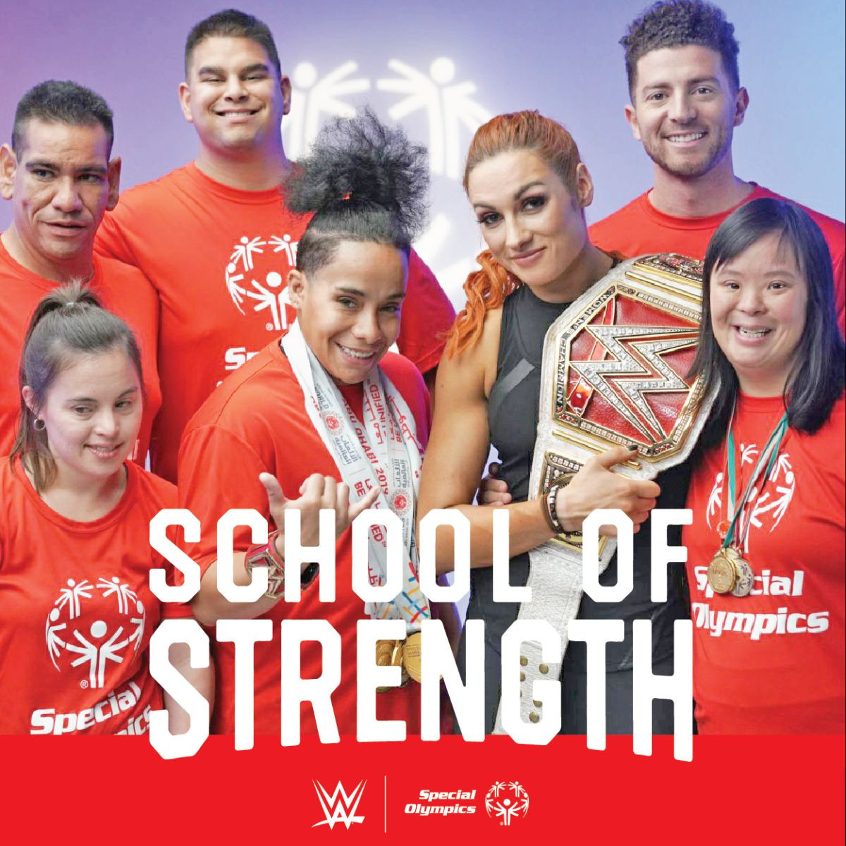 WWE star Becky Lynch features in workout videos alongside six Special Olympics athletes ©Special Olympics