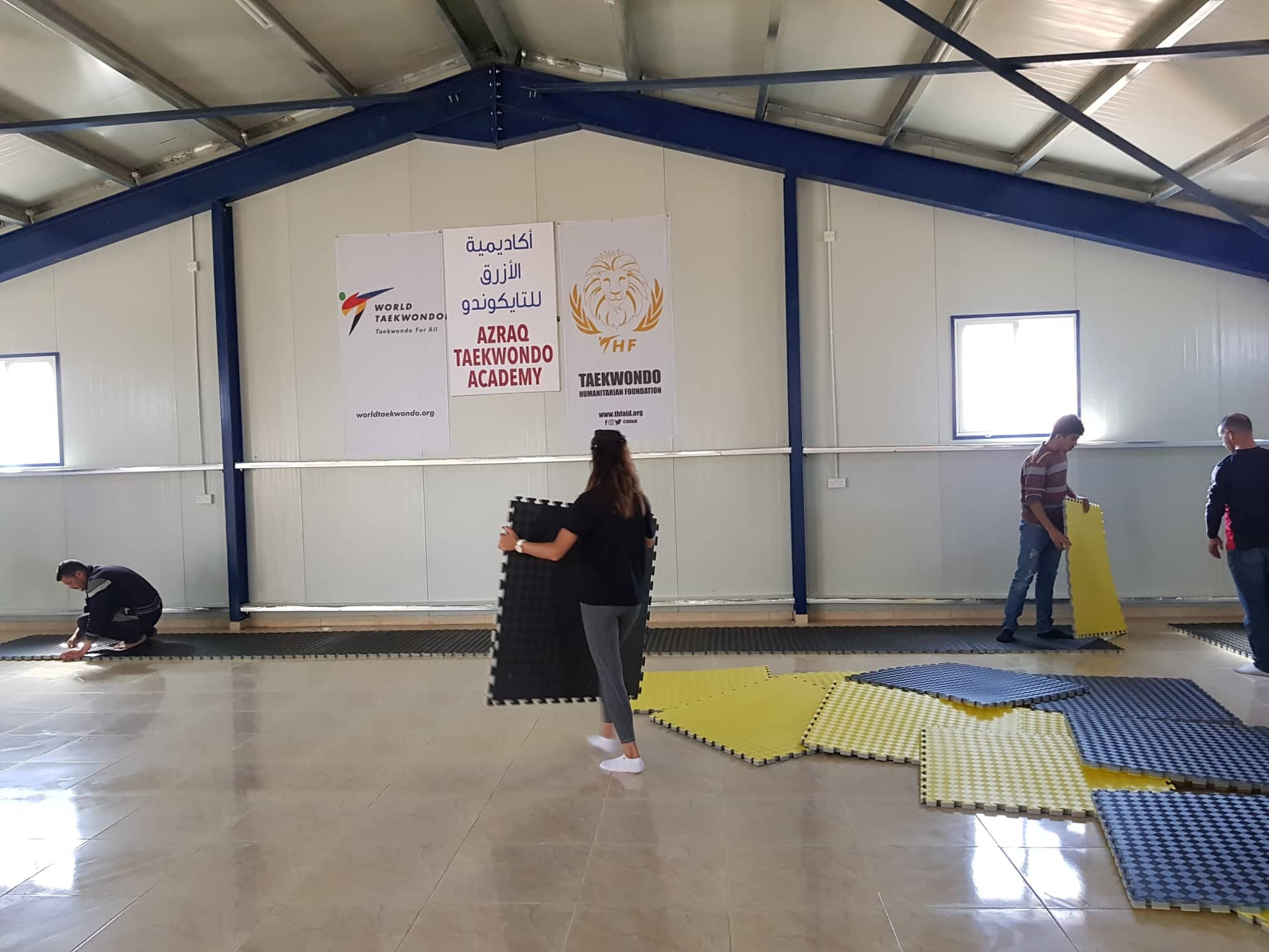 THF students at Azraq train on during lockdown