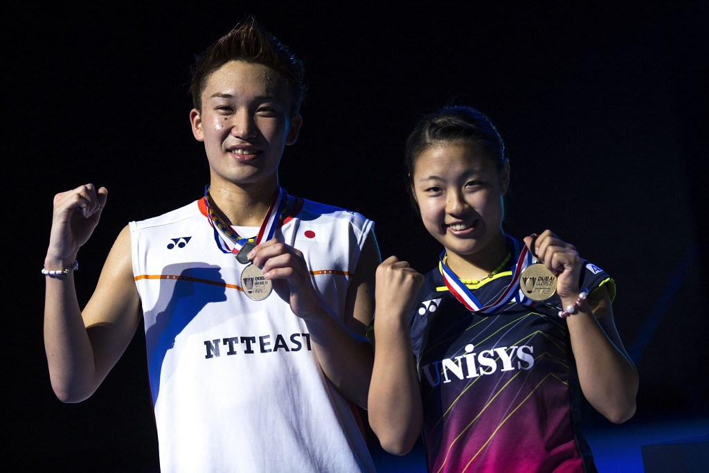 Japan's Kento Momota and Nozomi Okuhara earned singles titles in Dubai ©Getty Images