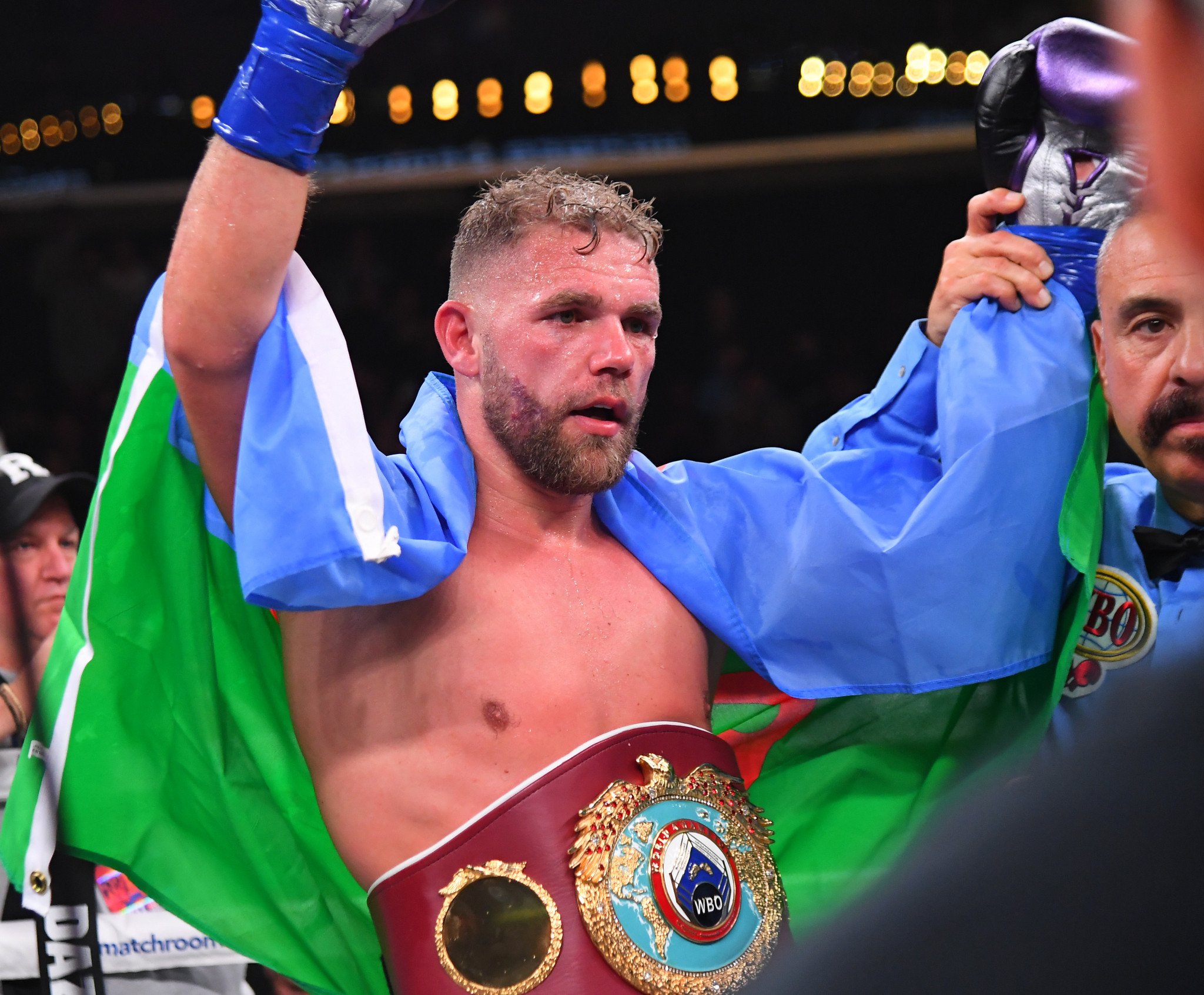 Billy Joe Saunders had his boxing licence suspended on Monday after appearing to encourage domestic violence ©Getty Images