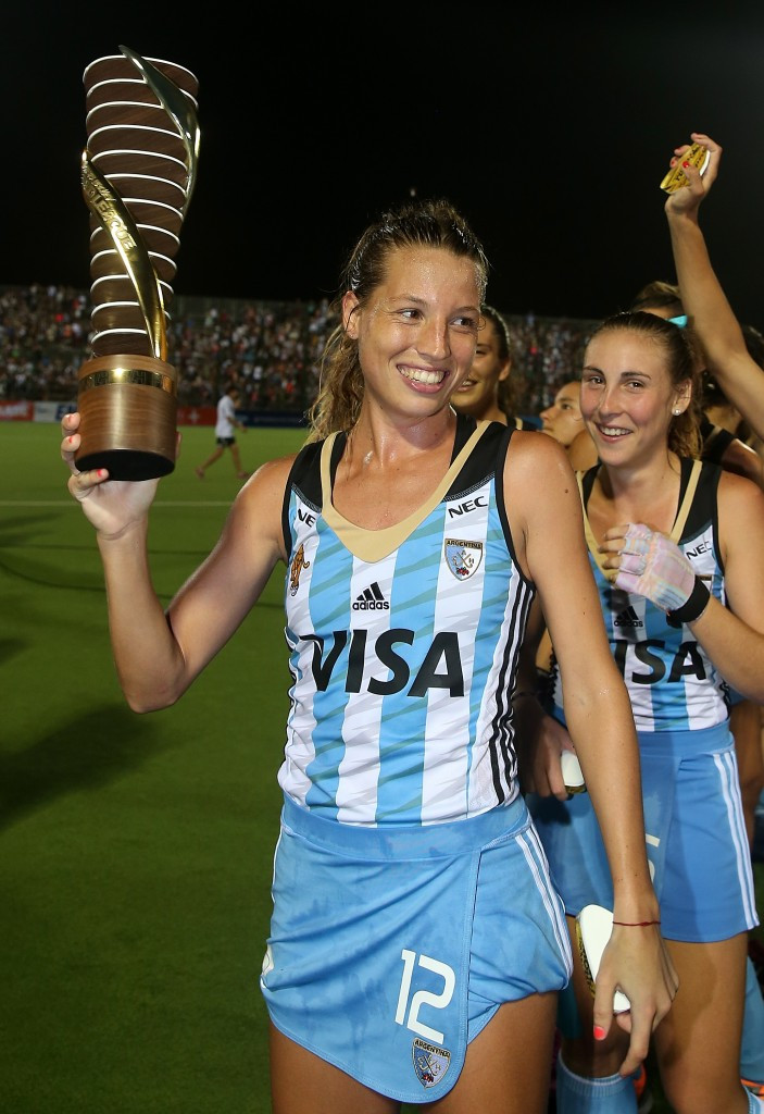 Delfina Merino helped Argentina claim the women's World Hockey League Final title ©Getty Images