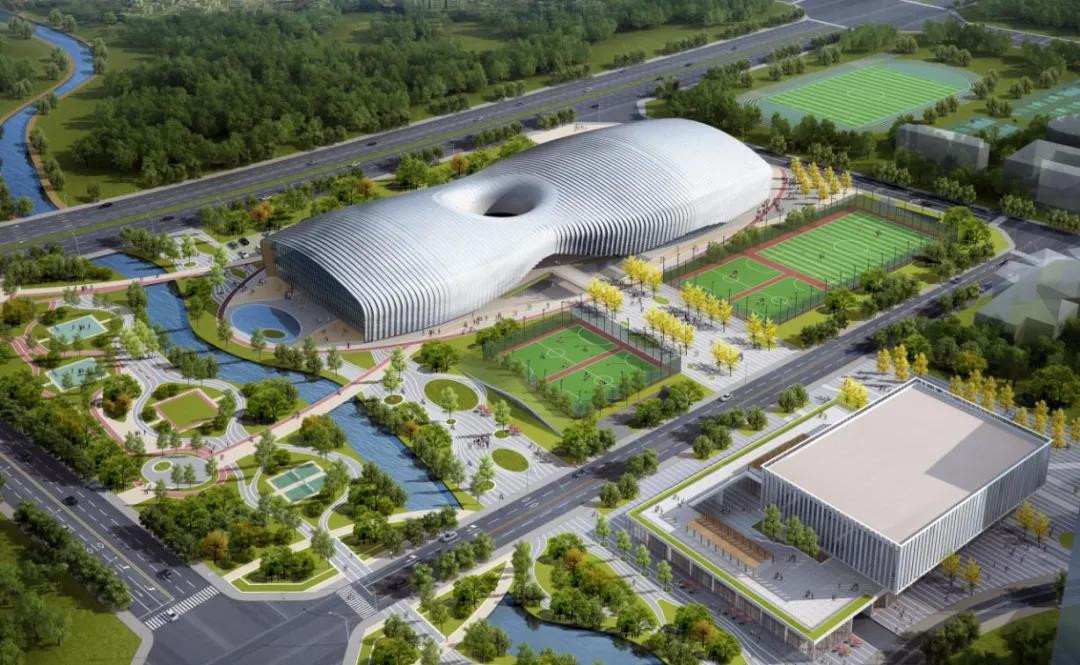 A render of Xiangcheng Sports Park once completed ©Chengdu 2021