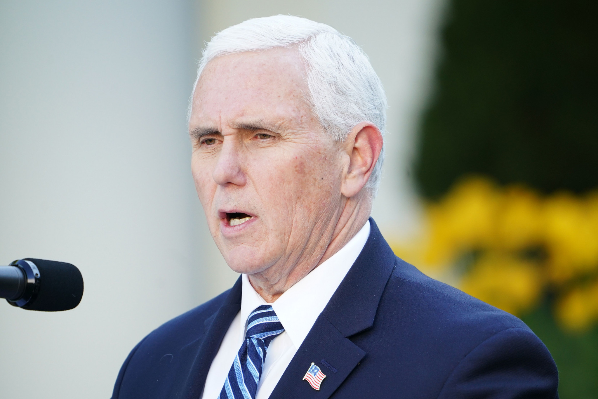 US vice-president Mike Pence was on the conference call ©Getty Images