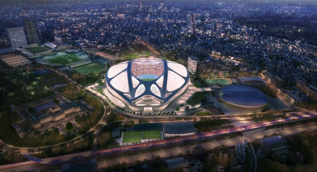 Zaha Hadid's initial stadium plans were scrapped due to costs ©Zaha Hadid Architects