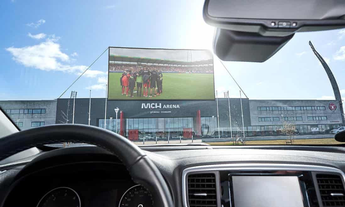 Danish Superliga football club Midtjylland is planning a drive-in football experience for fans if the league goes ahead with plans to open behind closed doors in May @fcmidtjylland