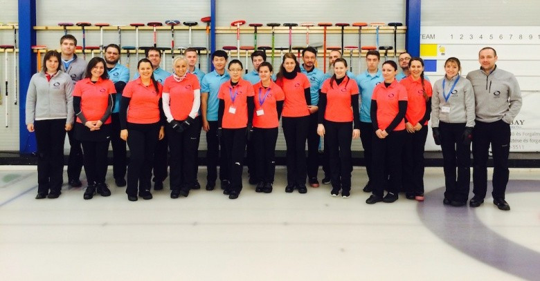 Participants attending the first mixed doubles curling training camp ©World Curling Federation