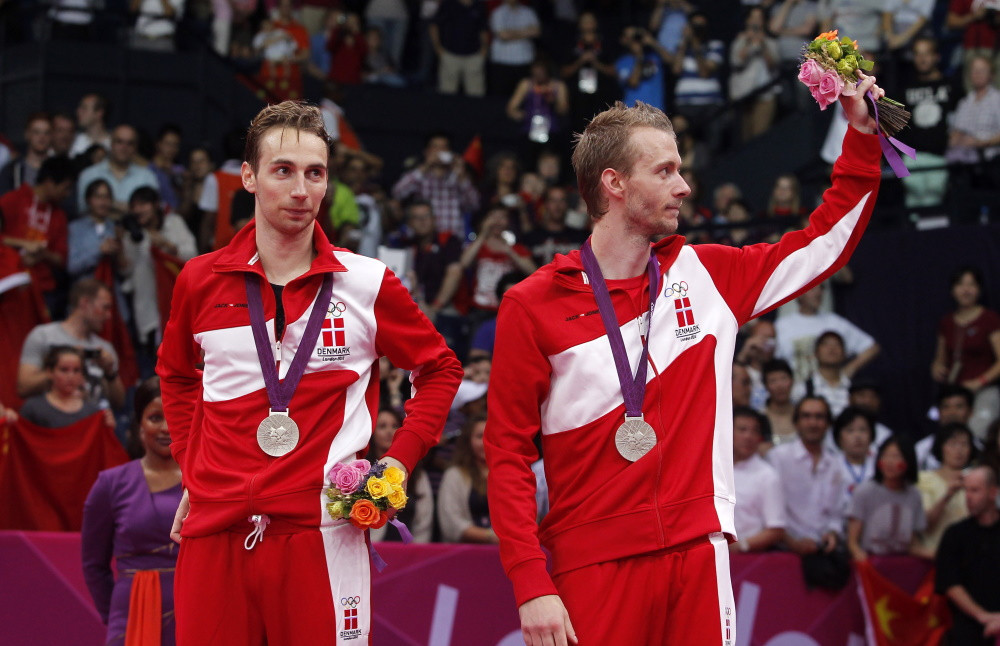 Mathias Boe and Carsten Mogensen earned silver at the London 2012 Olympic Games ©BWF