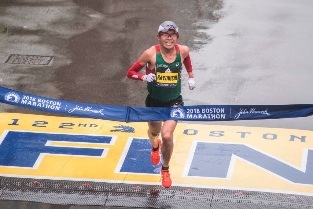 Former Boston Marathon champion Yuki Kawauchi paid tribute to Keizo Yamada ©Getty Images