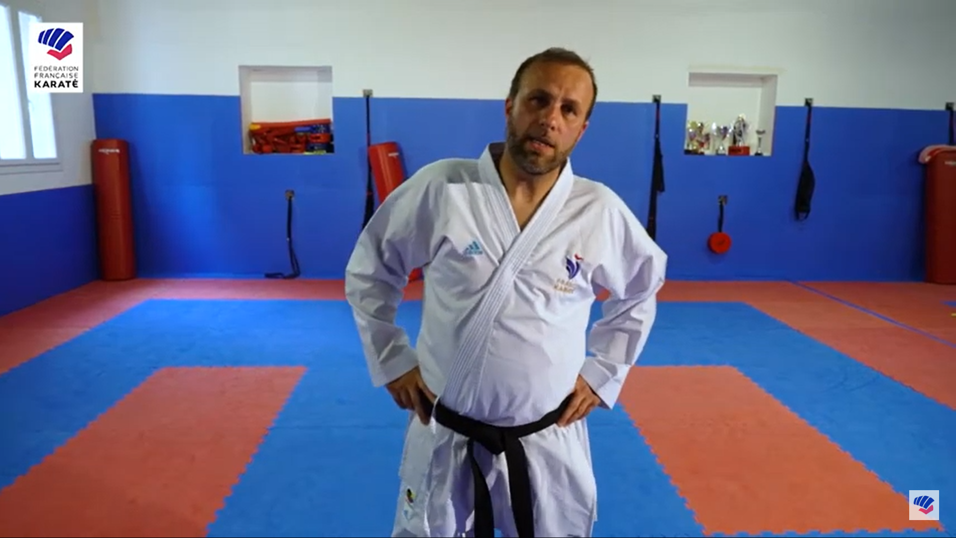 Alexandre Biamonti leads a video produced by the French Karate Federation ©YouTube