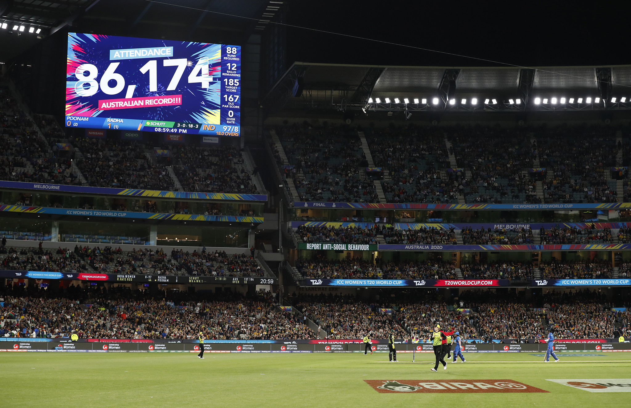 The Women's T20 World Cup final was held in front of 86,174 spectators at Melbourne Cricket Ground ©Getty Images