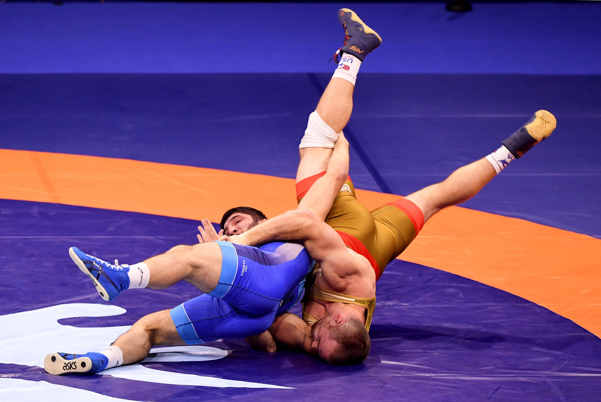 Russia and the United States have five qualifiers to date - including Abdulrashid Sadulaev, in blue, and Kyle Snyder, in gold ©Getty Images