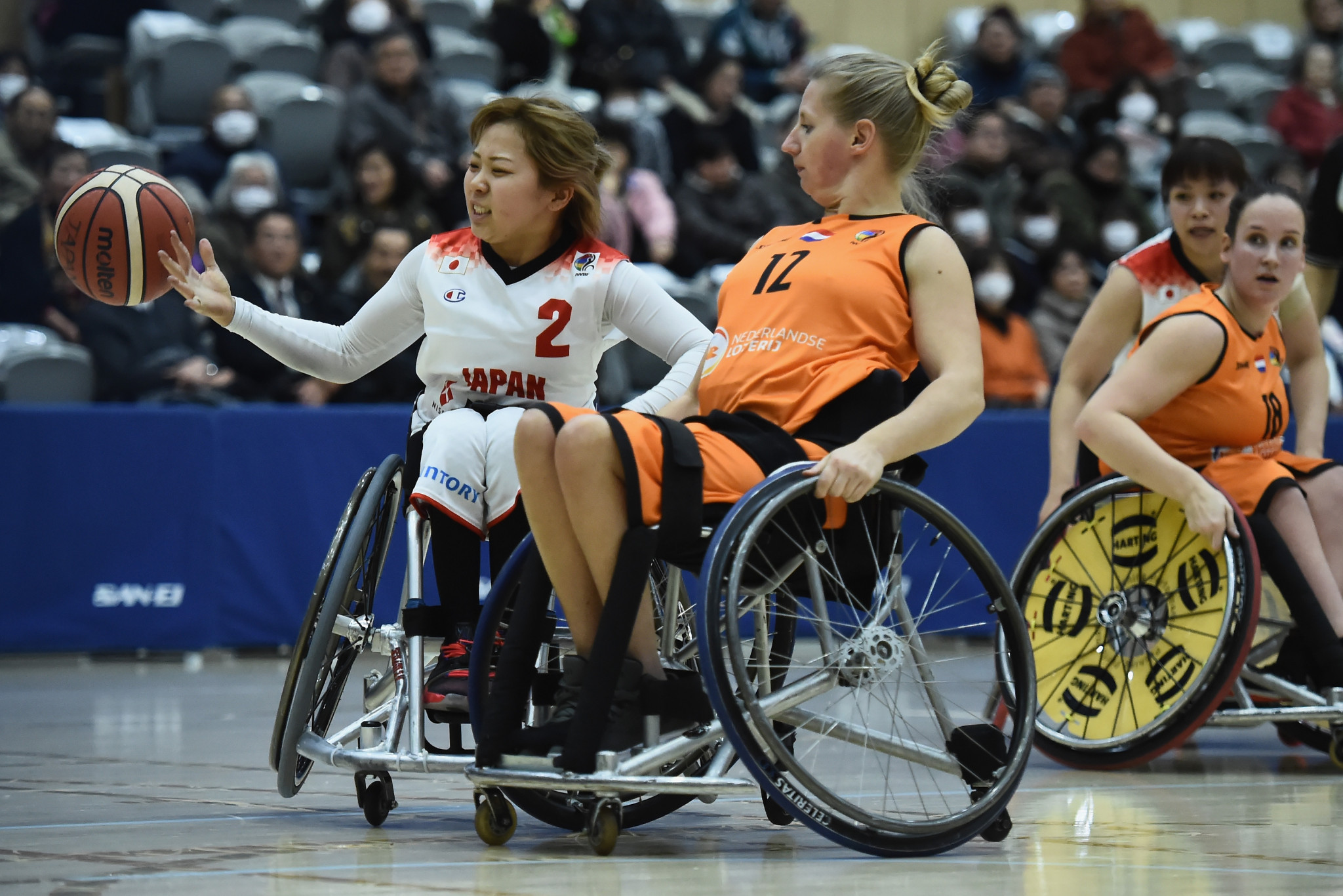 Wheelchair basketball players participate in "Don't Rush" challenge