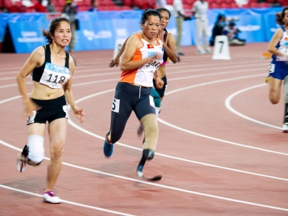 Vietnam's Nguyen Thi Thuy secured on of Vietnam's 48 gold medals at the Games