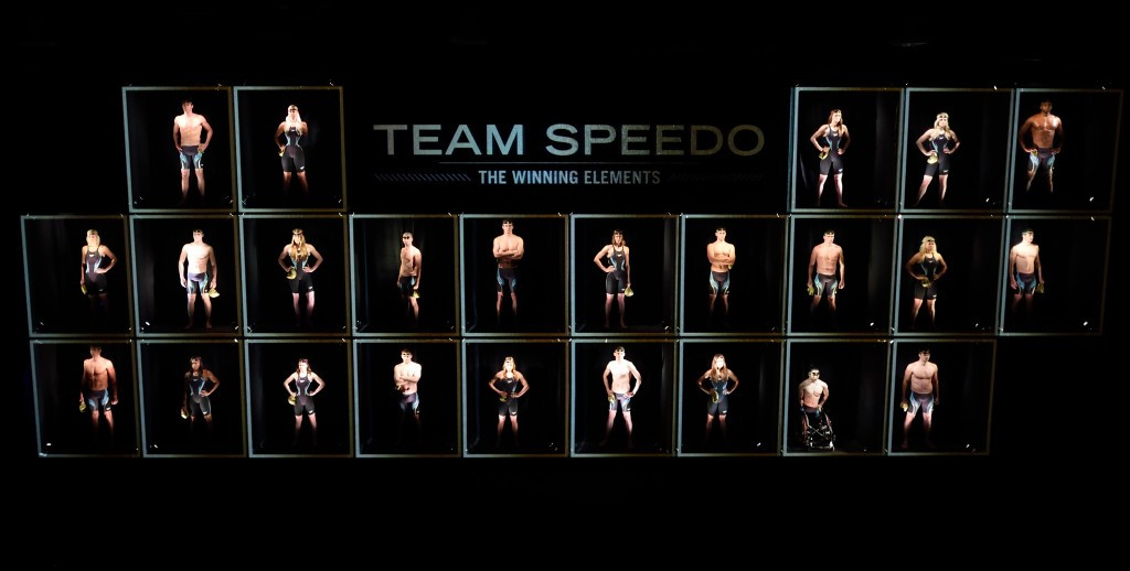 The Team Speedo athletes were revealed in installation titled 