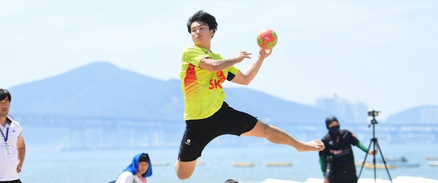 South Korea's men are set to debut in beach handball at the Asian Beach Games ©KHF