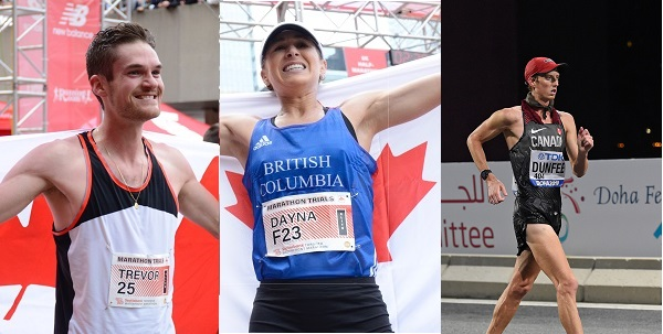 Athletics Canada have named their first three athletes for Tokyo 2020 ©Athletics Canada