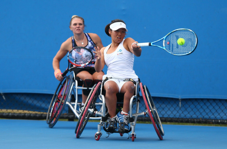 Japan's Yui Kamiji and Great Britain's Jordanne Whiley won the women's competition at the 2014 UNIQLO Wheelchair Doubles Masters