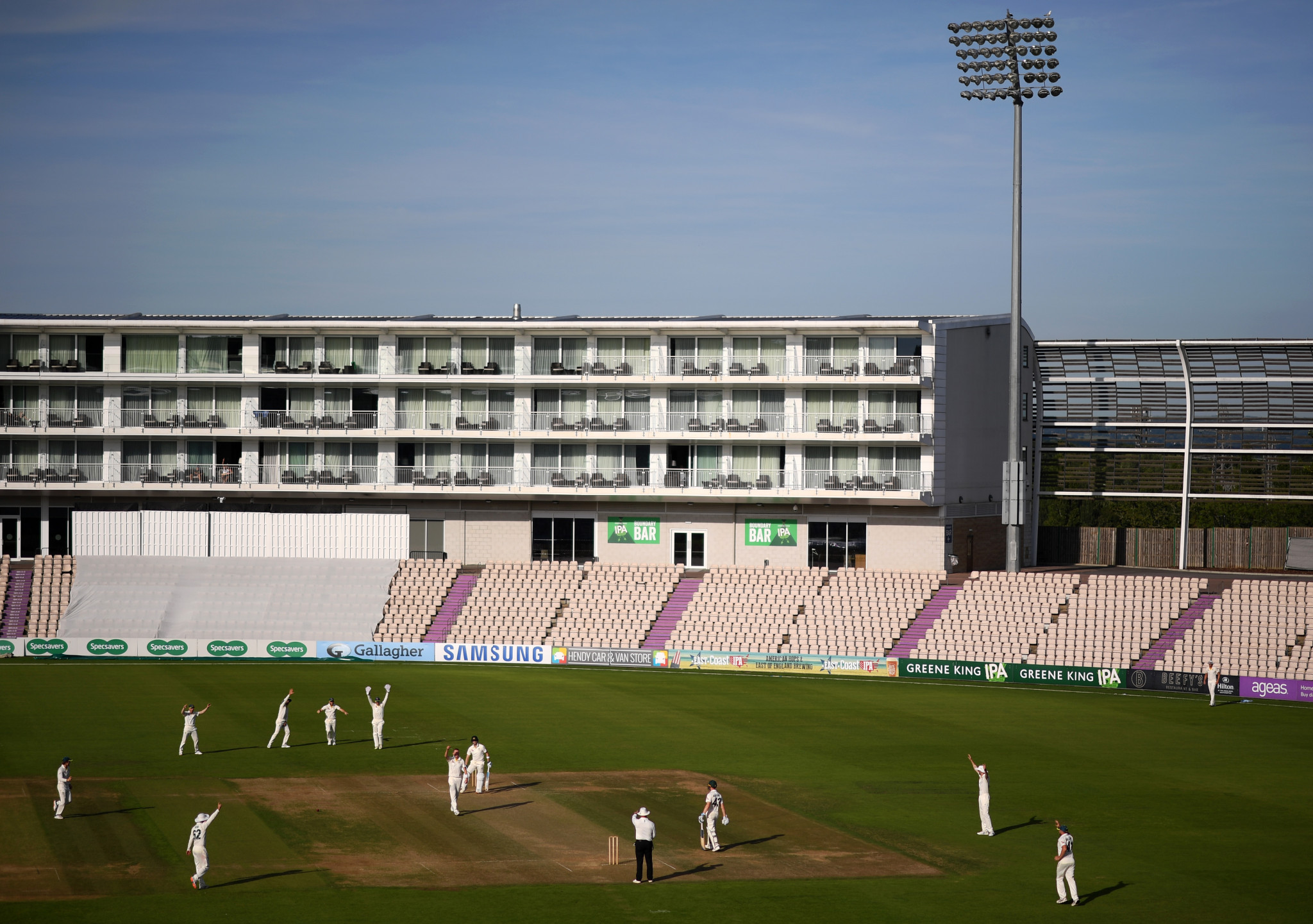 It England, it is hoped that international cricket can soon be played at venues with on-site hotels like the Ageas Bowl ©Getty Images