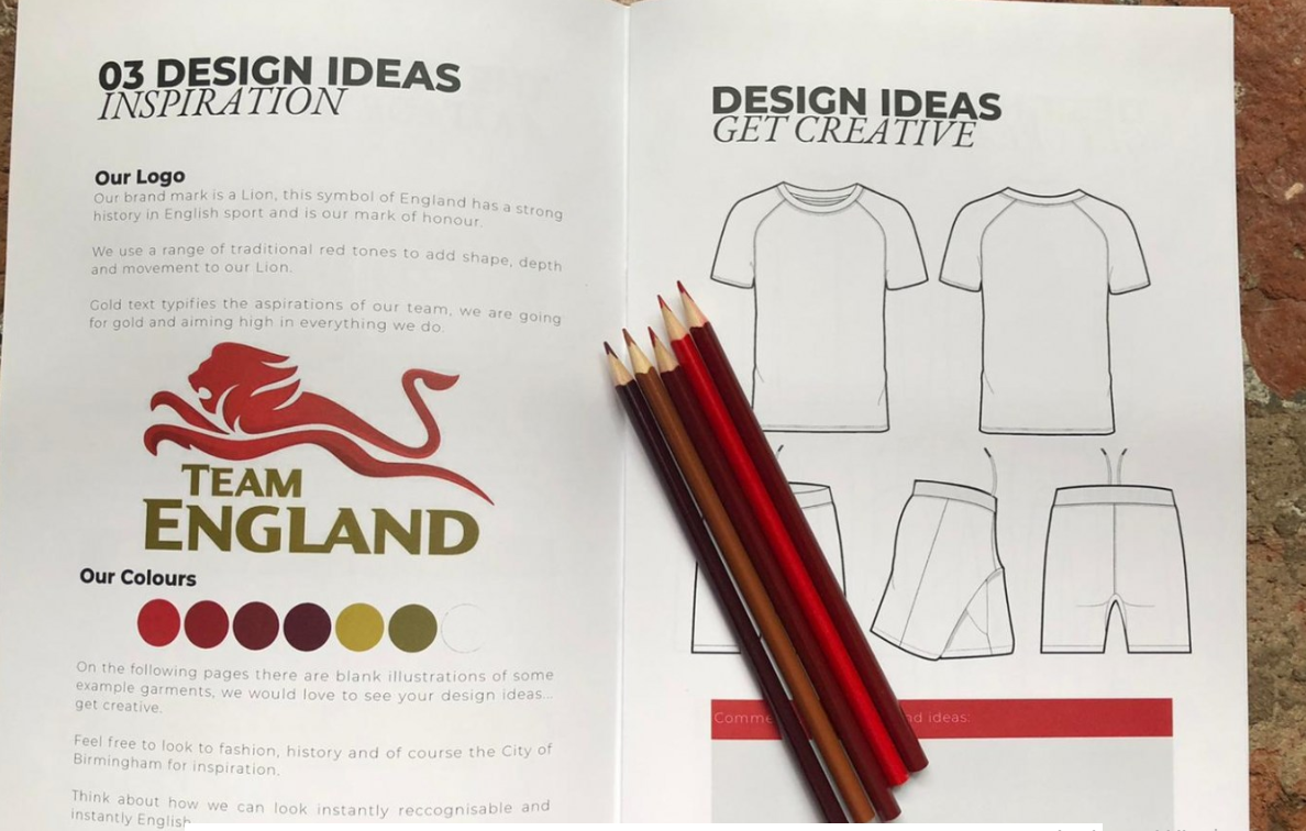 Each athlete was sent a design package consisting of a book with blank sketch pages and coloured pencils ©CGE