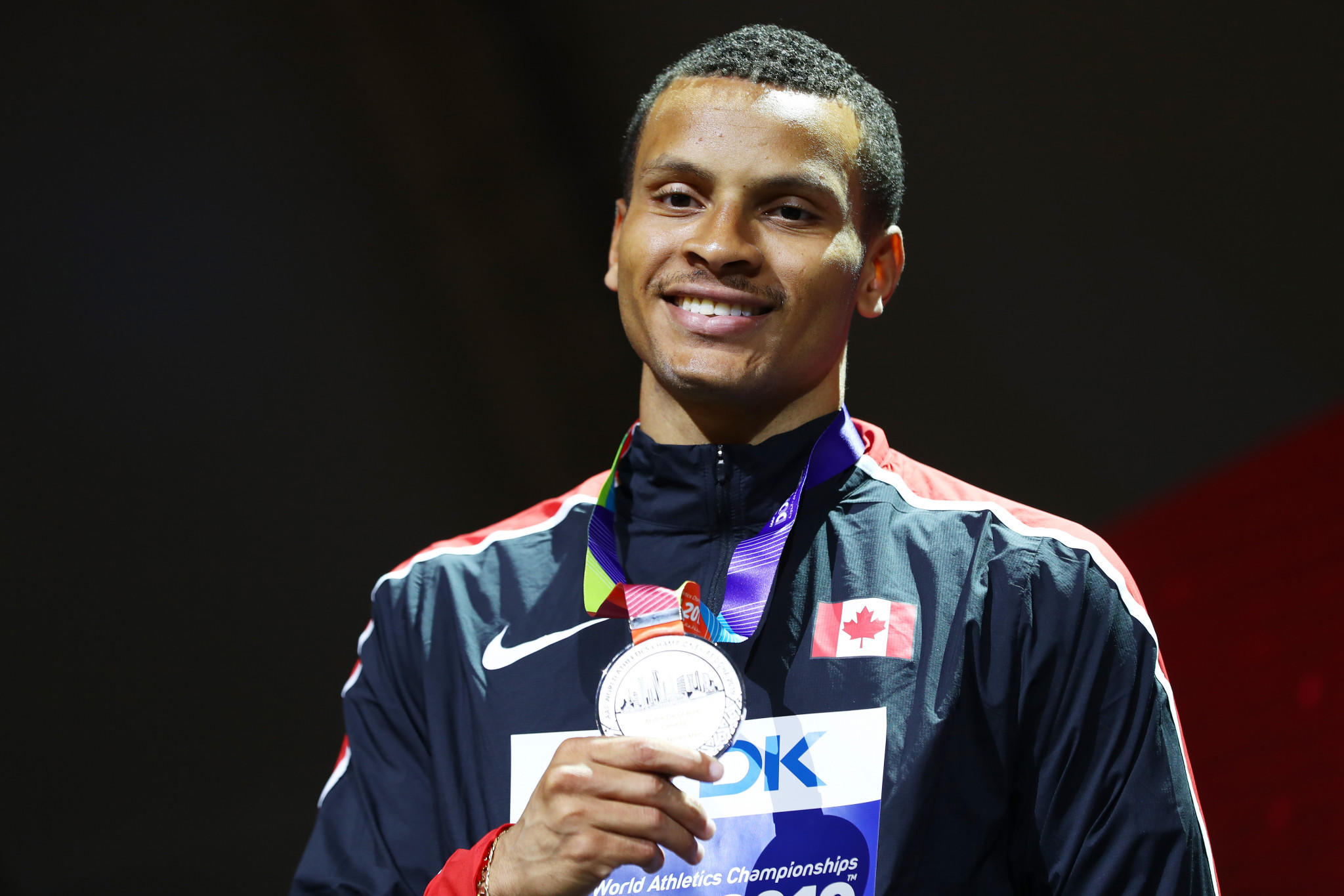 Andre De Grasse won silver and bronze medals at last year's World Championships ©Getty Images