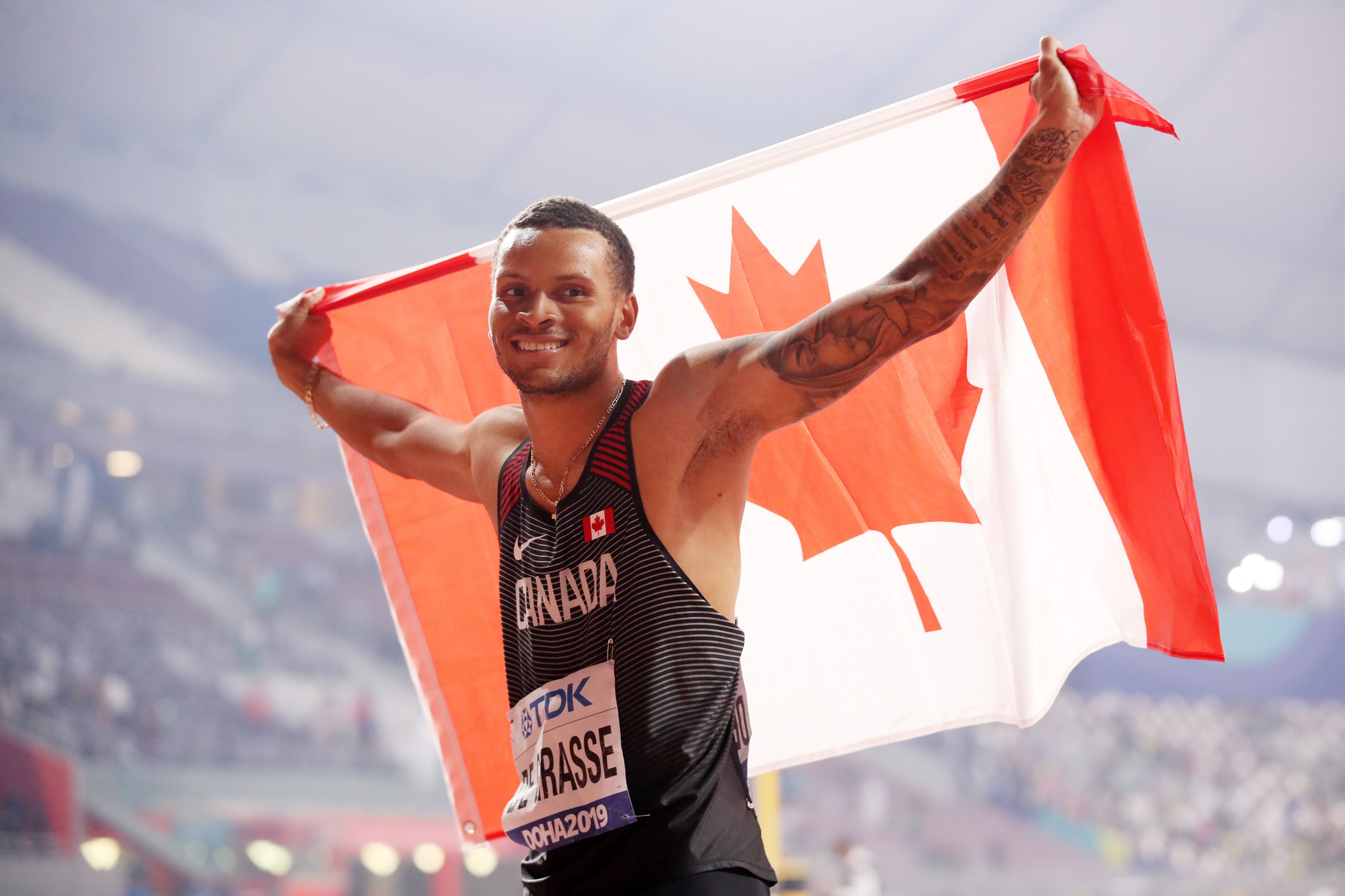 Andre De Grasse hopes personal best times could put him in contention for gold next year ©Getty Images