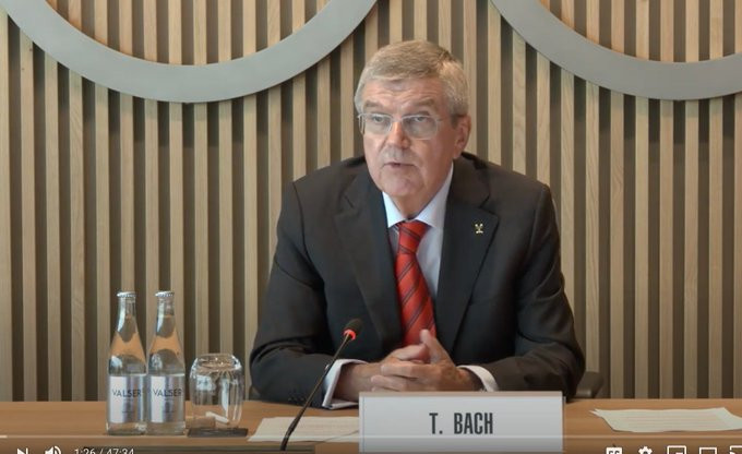 IOC President Thomas Bach praised Beijing 2022's preparations ©IOC