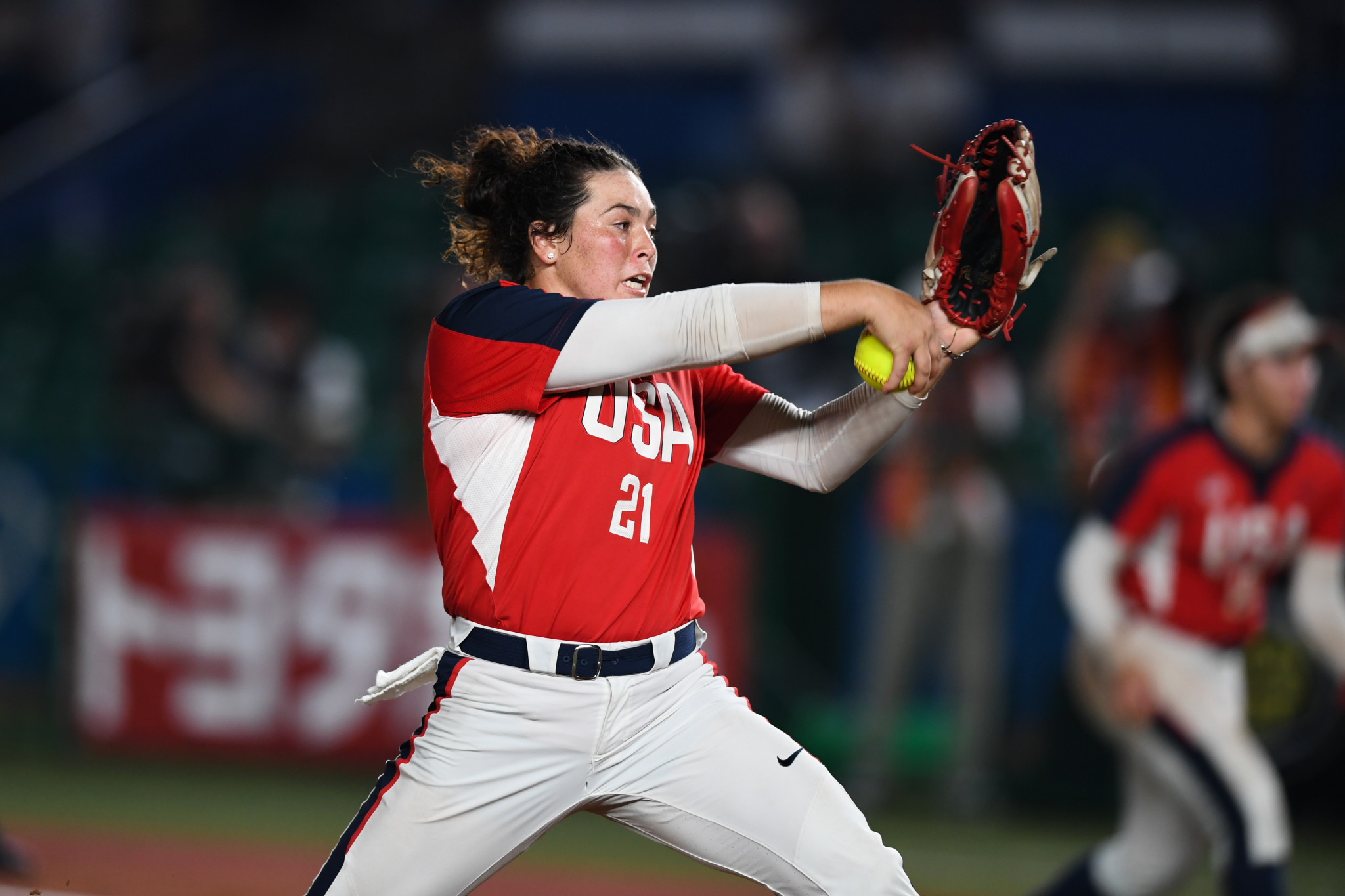 Rachel Garcia is one of three members of the American Olympic softball roster set to return to college ©Getty Images
