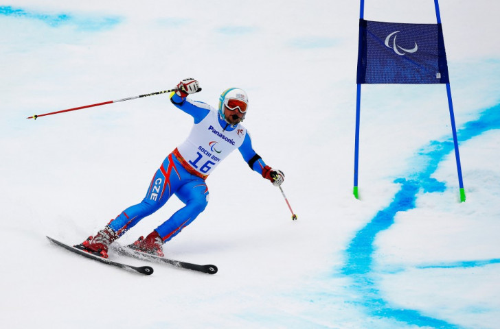 Patrik Hetmer in action at the Sochi 2014 Winter Paralympic Games