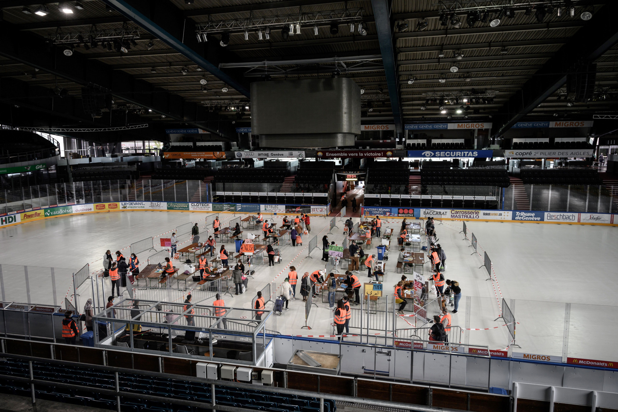 Patinoire des Vernets - primarily an ice hockey stadium - will be the venue in Geneva ©Getty Images