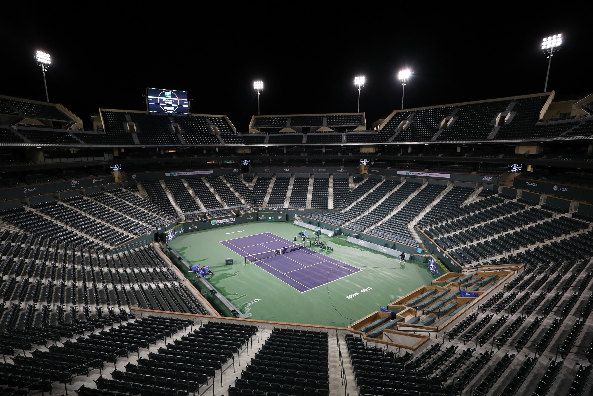 No elite tennis has been played since the cancellation of the Indian Wells Masters ©Getty Images