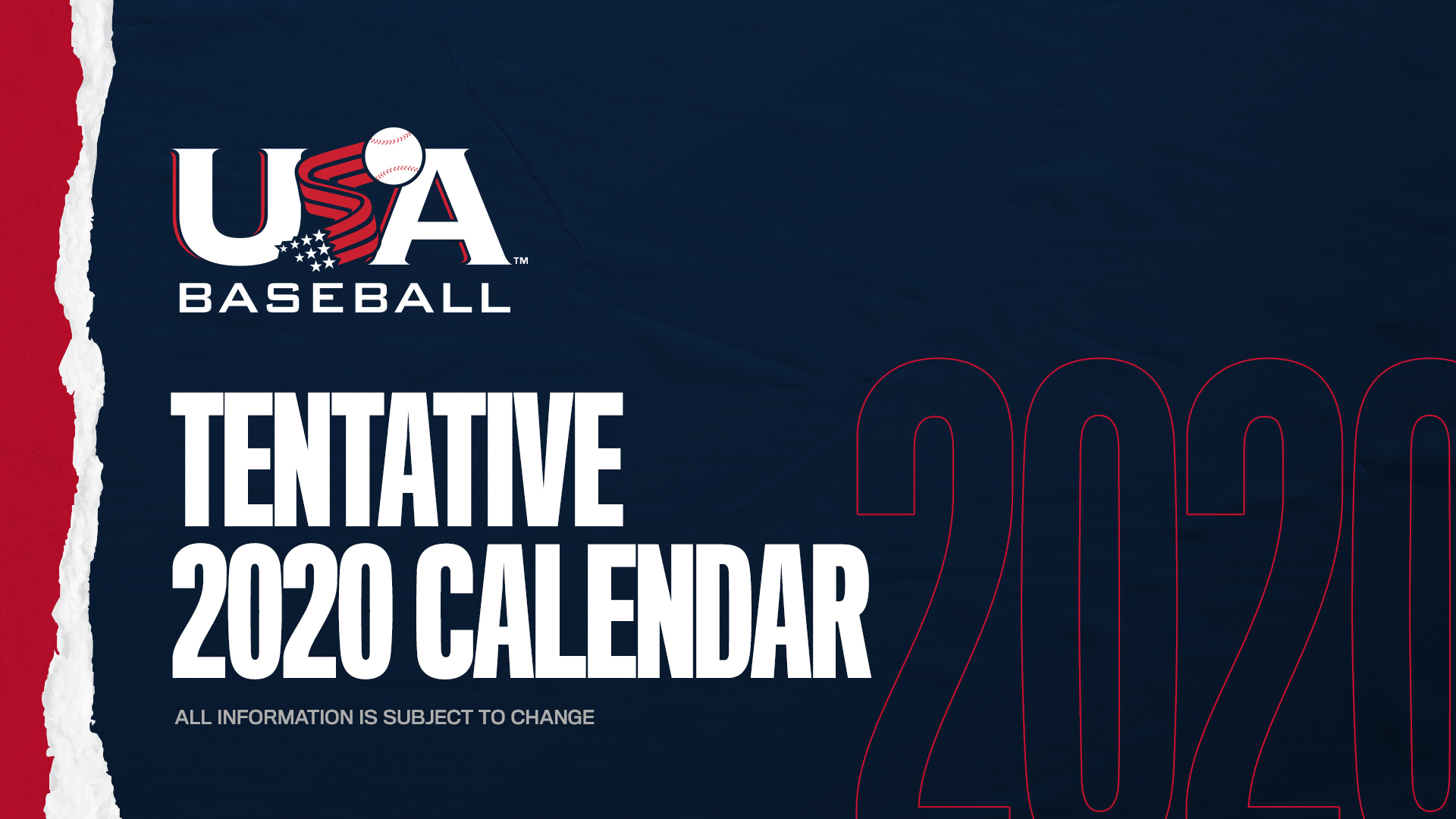 USA Baseball has released a revised calendar ©USA Baseball