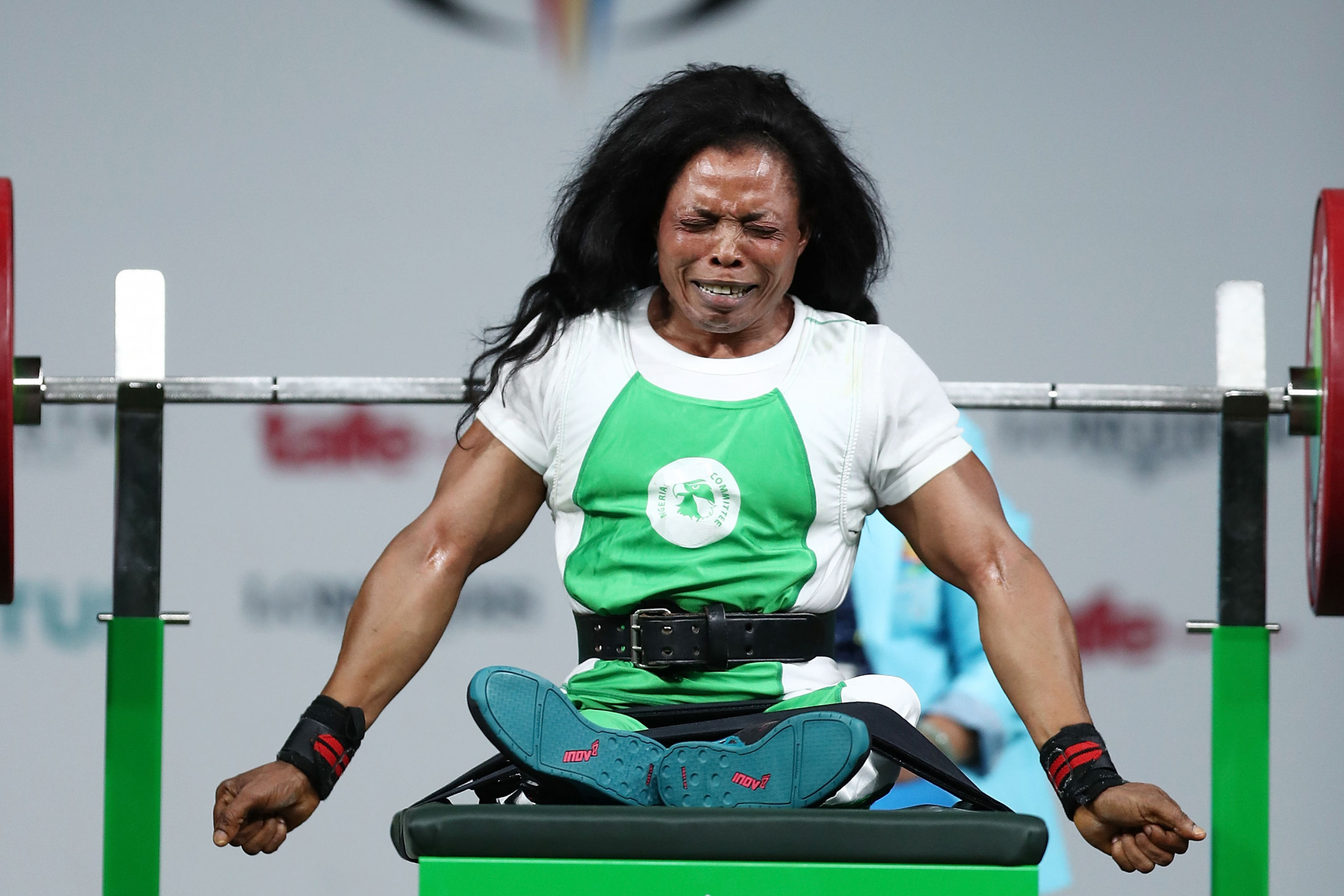Oyema won gold medals at three consecutive Commonwealth Games, including at Gold Coast 2018 thanks to a world record lift ©Getty Images