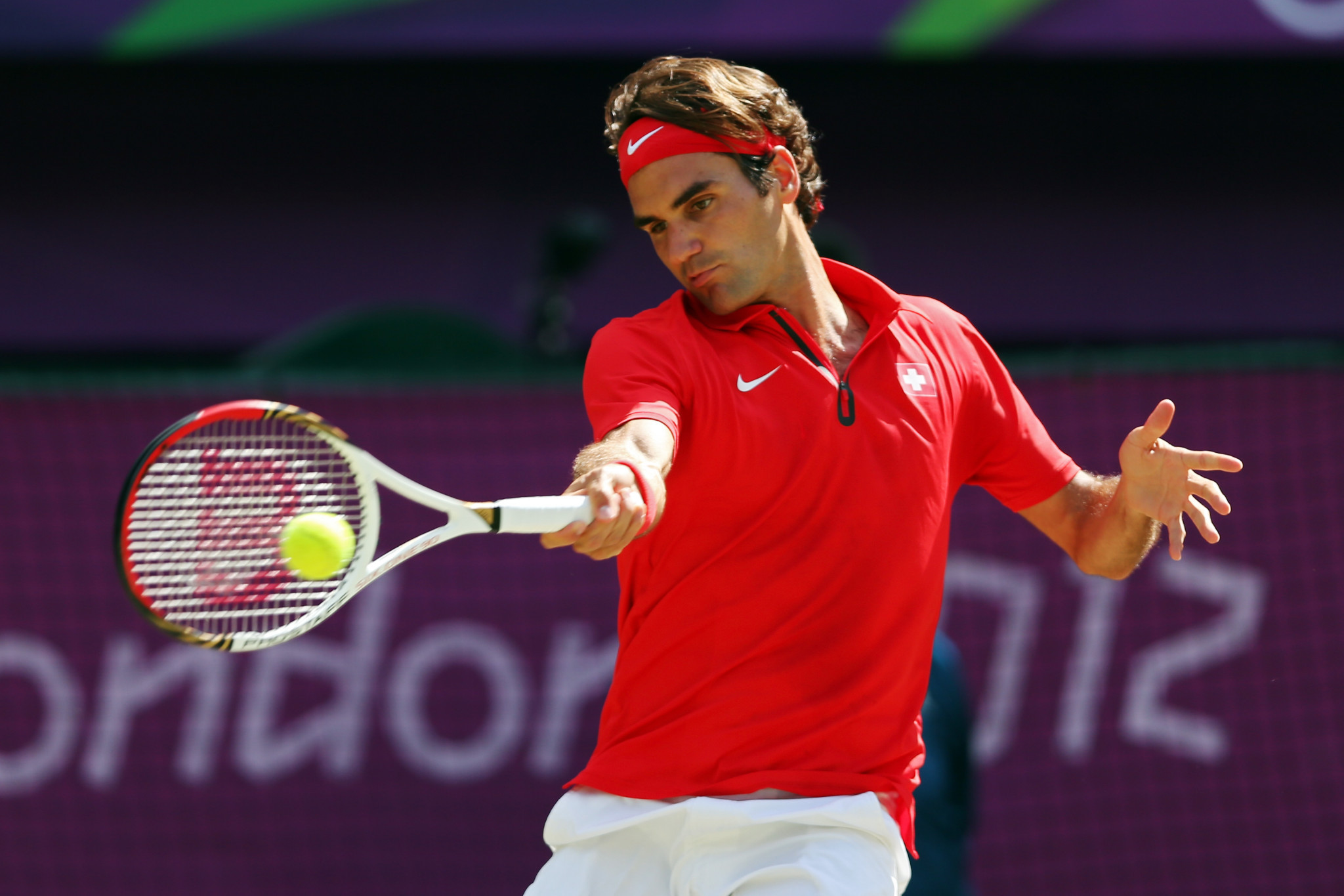 Roger Federer earned an Olympic silver medal in the singles competition at London 2012 ©Getty Images
