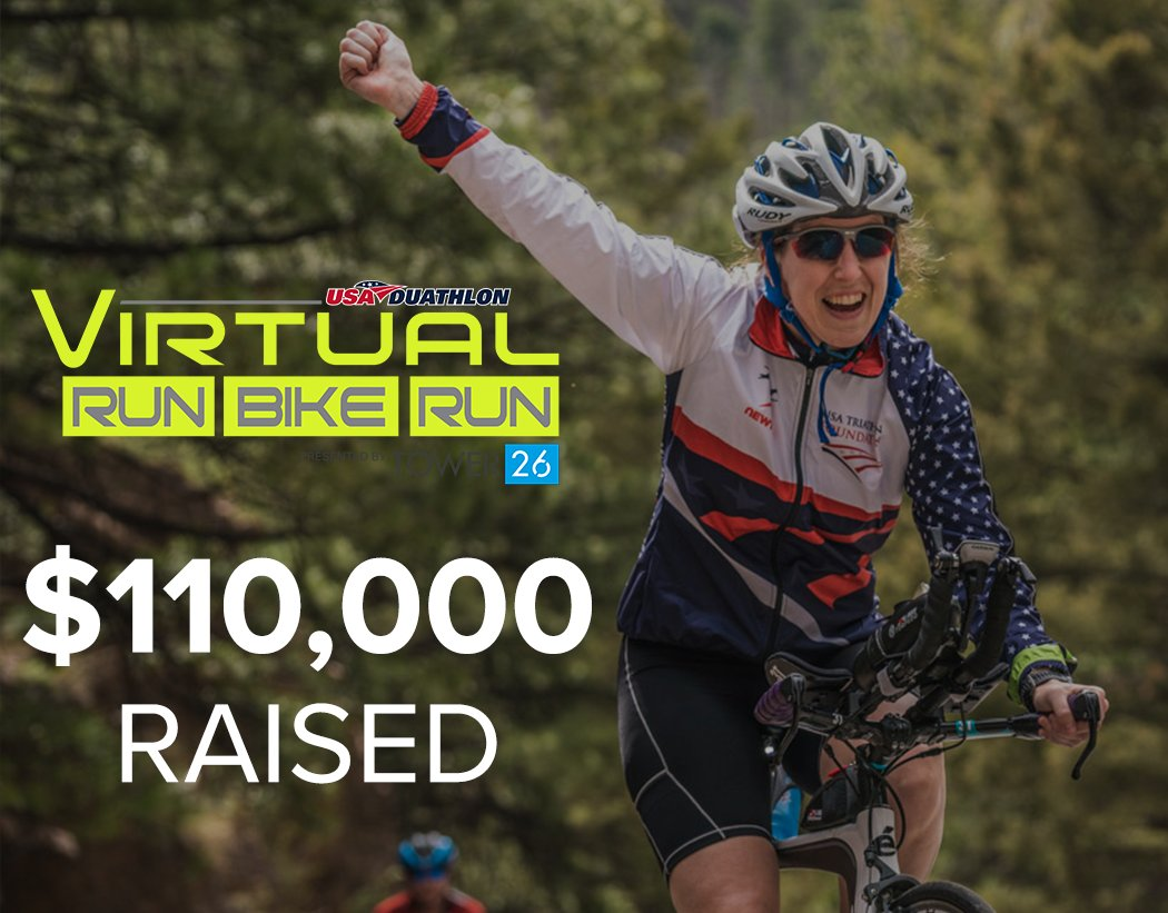 Over $110,000 was raised over the five-week virtual event ©USA Triathlon