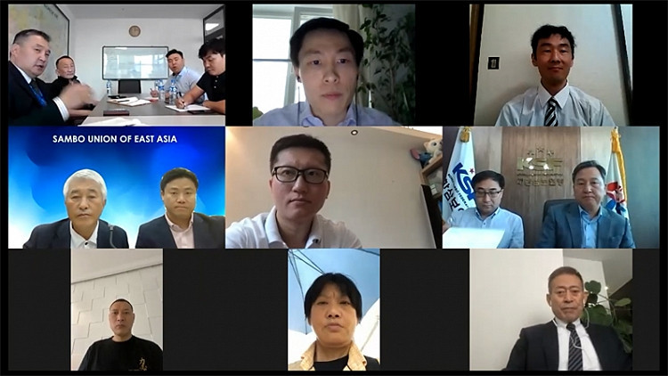 The Sambo Union of East Asia held an online meeting ©SUEA